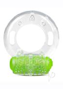 Play With Me Arouser Vibrating Cock Ring - Green