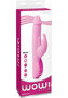 Wow Vibe Trifecta Silicone Rabbit Waterproof Pink 5.25 Inch